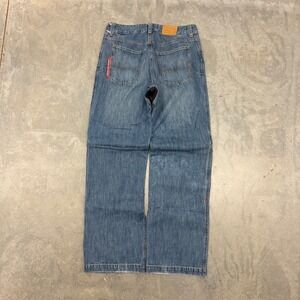 Y2K Mens Icon Victory Motorcycle Denim Jeans Moto Streetwear 34